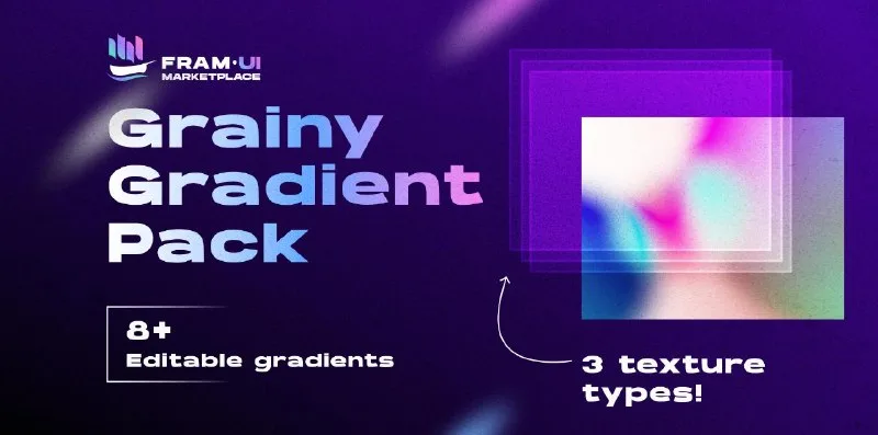 Превью публикации: Borealis Themed Editable Grainy Gradients