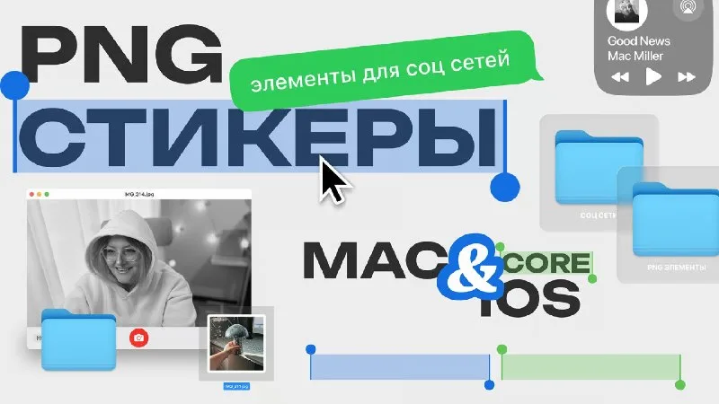 Превью публикации: Стикеры PNG для соцсетей | macos & ios core