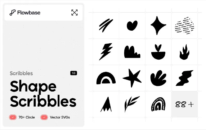 Превью публикации: Shape Scribbles ✦ By Flowbase