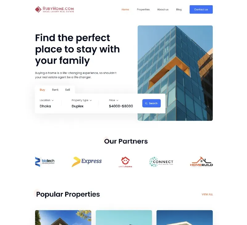 Превью публикации: Landing page - Недвижимость