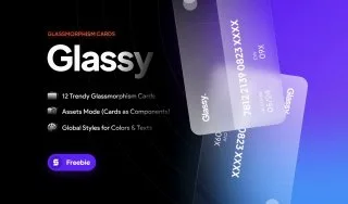 Превью публикации: Glassy - 12 Trendy Glassmorphism Cards