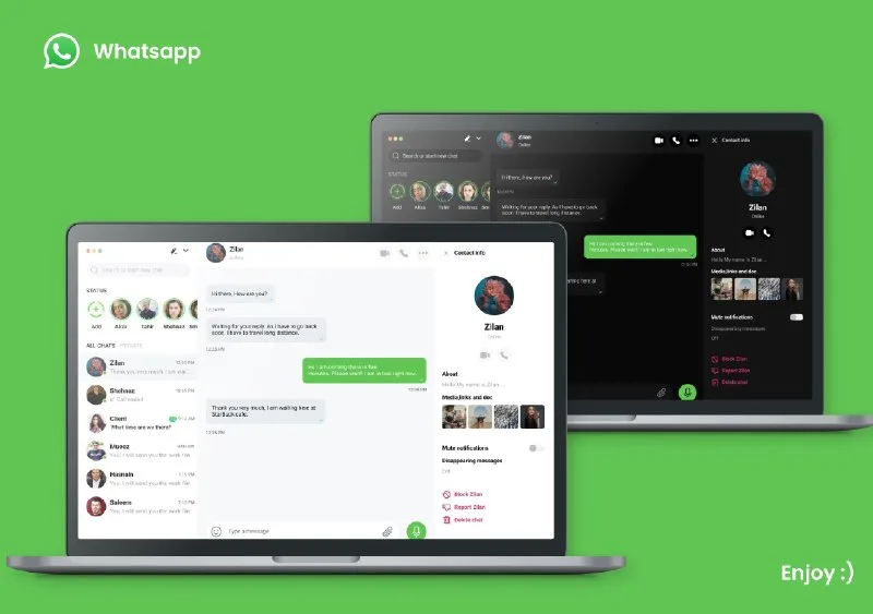 Превью публикации: Веб-концепция WhatsApp