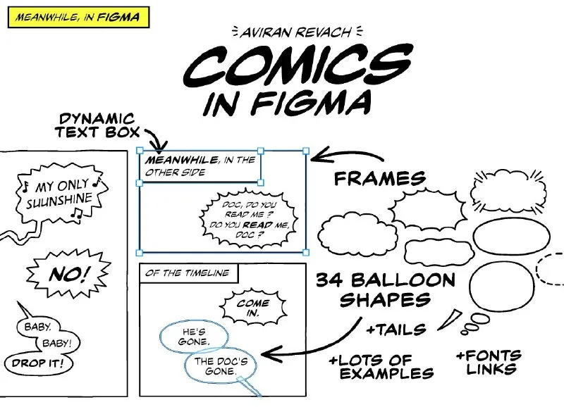 Превью публикации: Comics in Figma