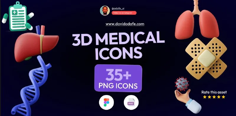 Превью публикации: 35+ 3D MEDICAL ICONS