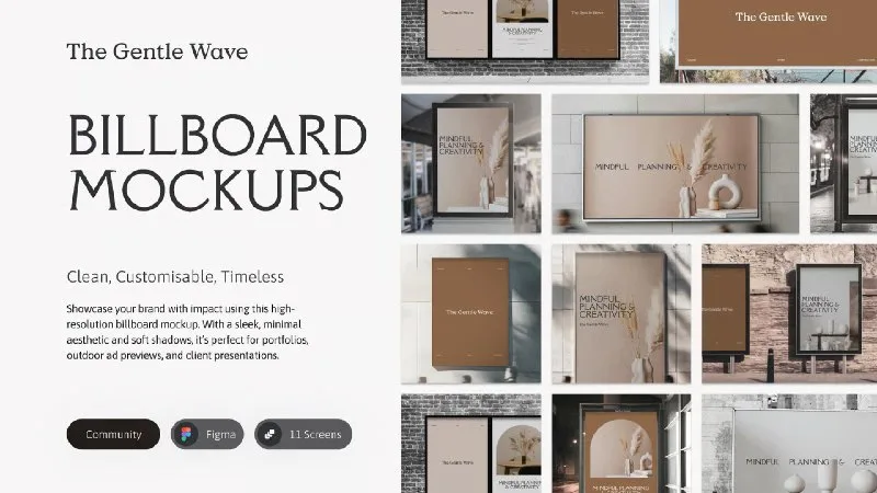 Превью публикации: Gentle Wave — Billboard Mockup