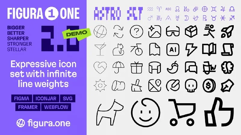 Превью публикации: Figura One — UI Icons Library