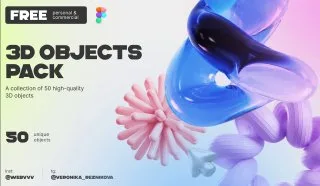 Превью публикации: 3D Objects Pack | 50 Free Objects