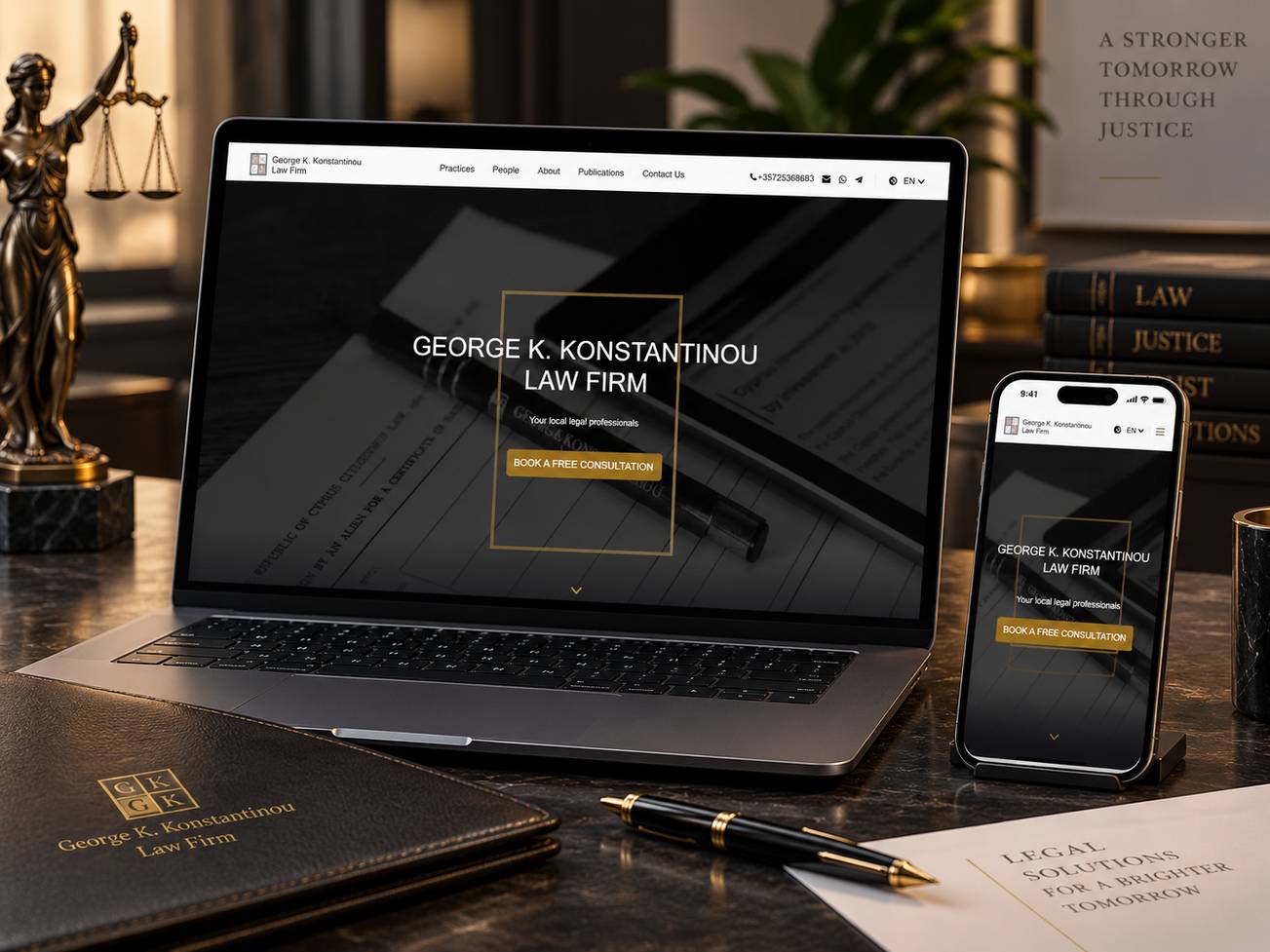 Проект «George K. Konstantinou law firm» — портфолио студии «Команда-А»